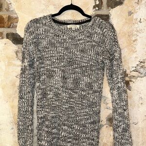 Poof Excellence Black and White Crew Neck Sweater